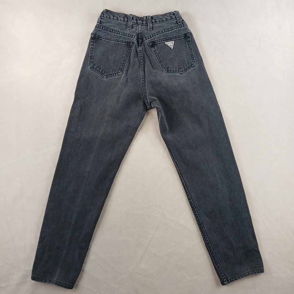 Guess Jeans 28‎ **Actual 24x26 Mens Jeans USA Vintage 90s Barrel Leg Black